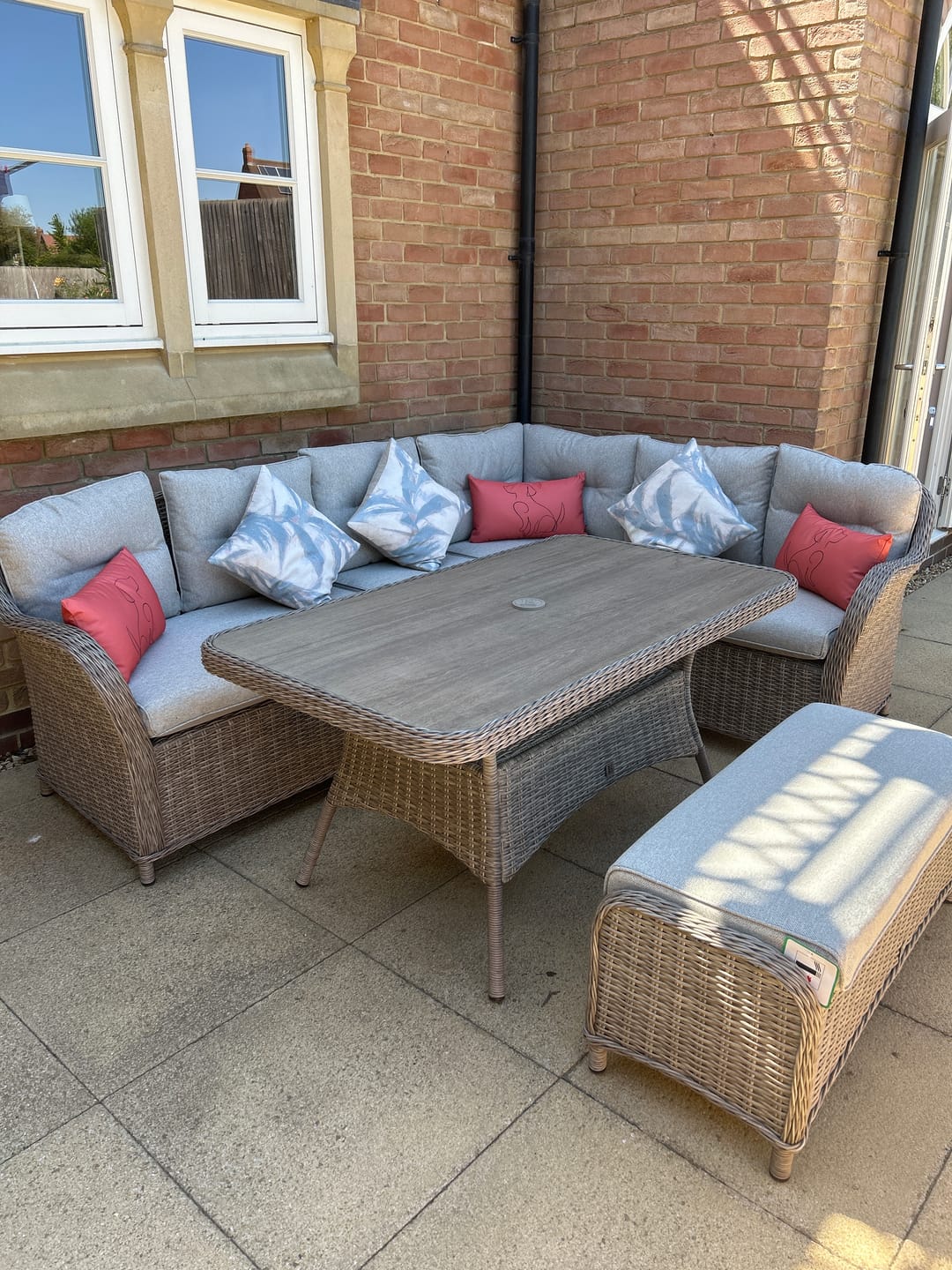 Customer photo review of Outdoor Garden Waterproof Rectangle Cushion - Dog