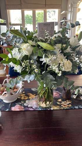 Customer photo review of Classic White Glass Vase