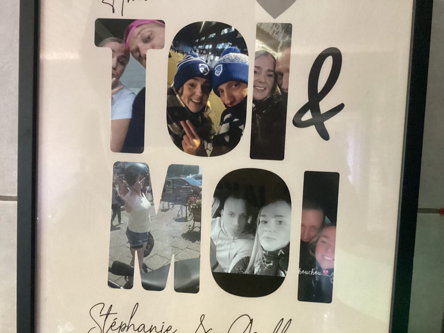 Customer photo review of Nous Lettres - Affiche Personnalisée