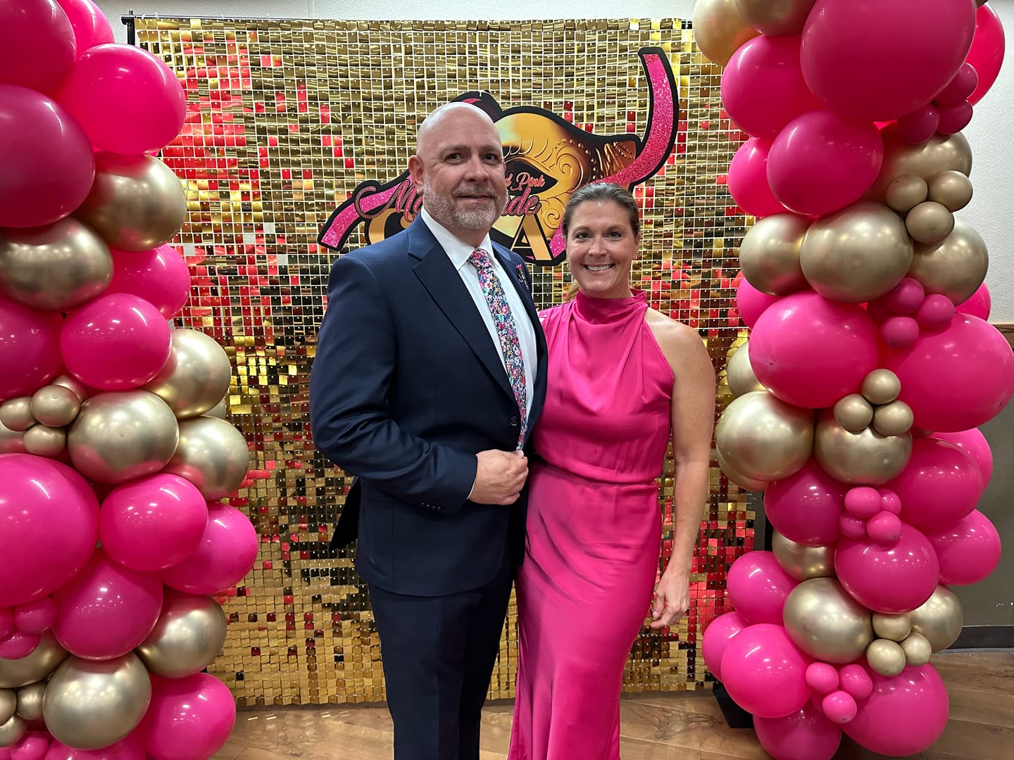 Customer photo review of The Pink Watercolor Floral Tie Set