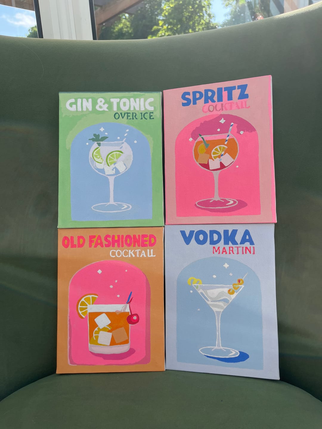 Customer photo review of 6 Mini Paintings - Colorful Cocktail Set