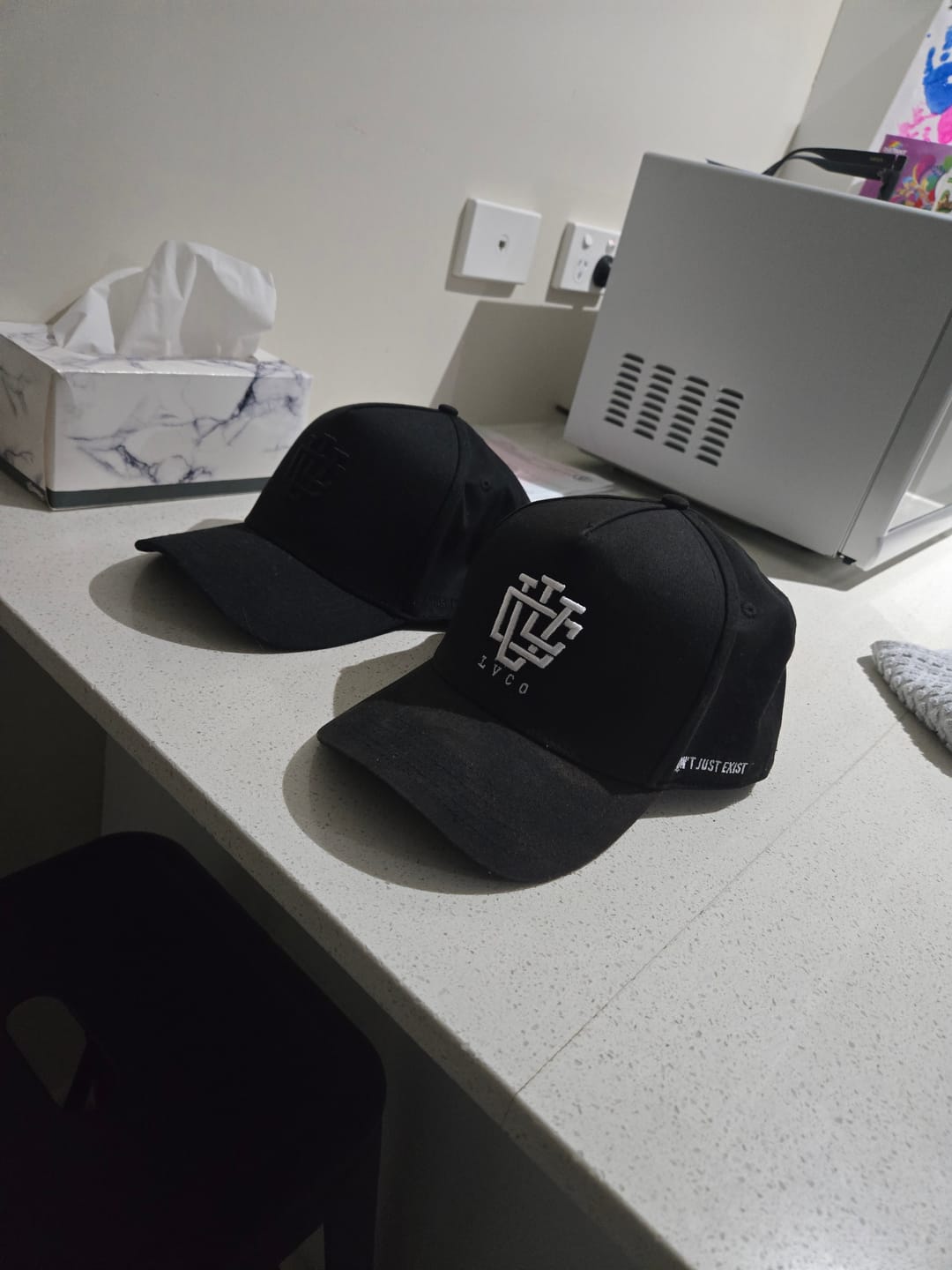 Customer photo review of LVCO "Jet Black" A-Frame Snapback