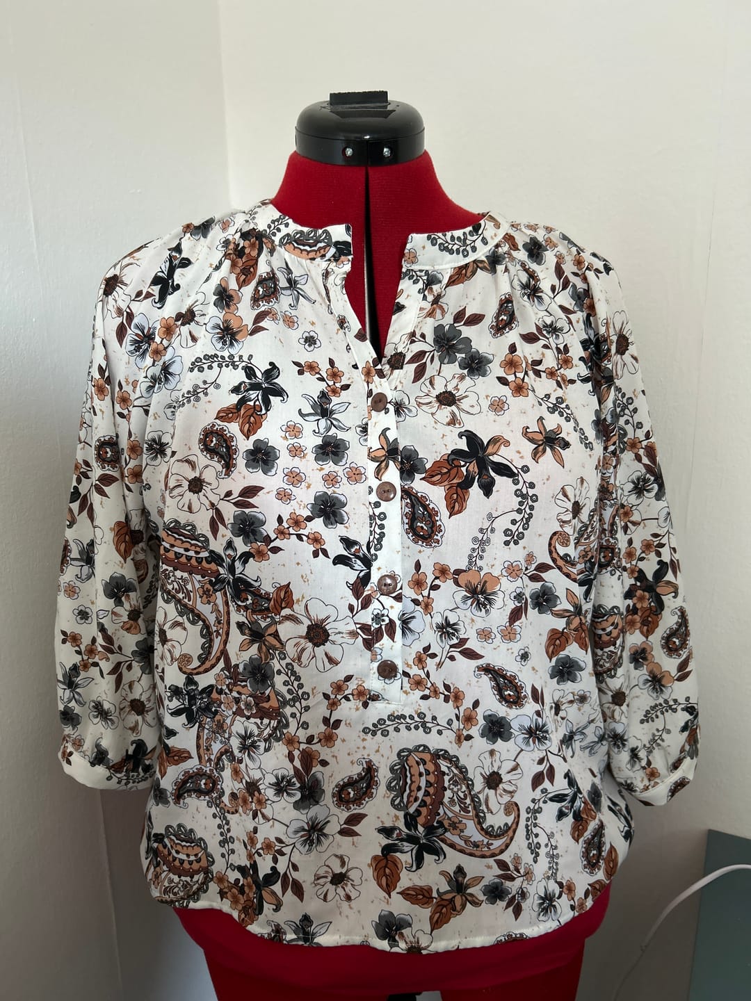 Customer photo review of Flowers and Paisleys Viscose Lawn Fabric