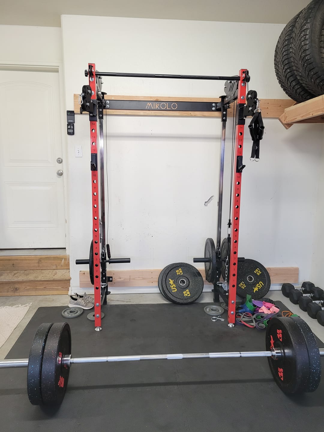 Customer photo review of CHEETAH™ Wall Mounted Folding Power Rack Functional Trainer