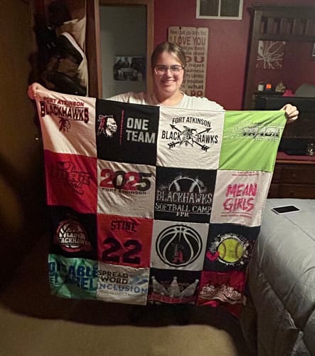 Customer photo review of Classic T-Shirt Blanket