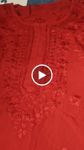 Customer video review of Laila Rust Ombre Long Rayon Kurta