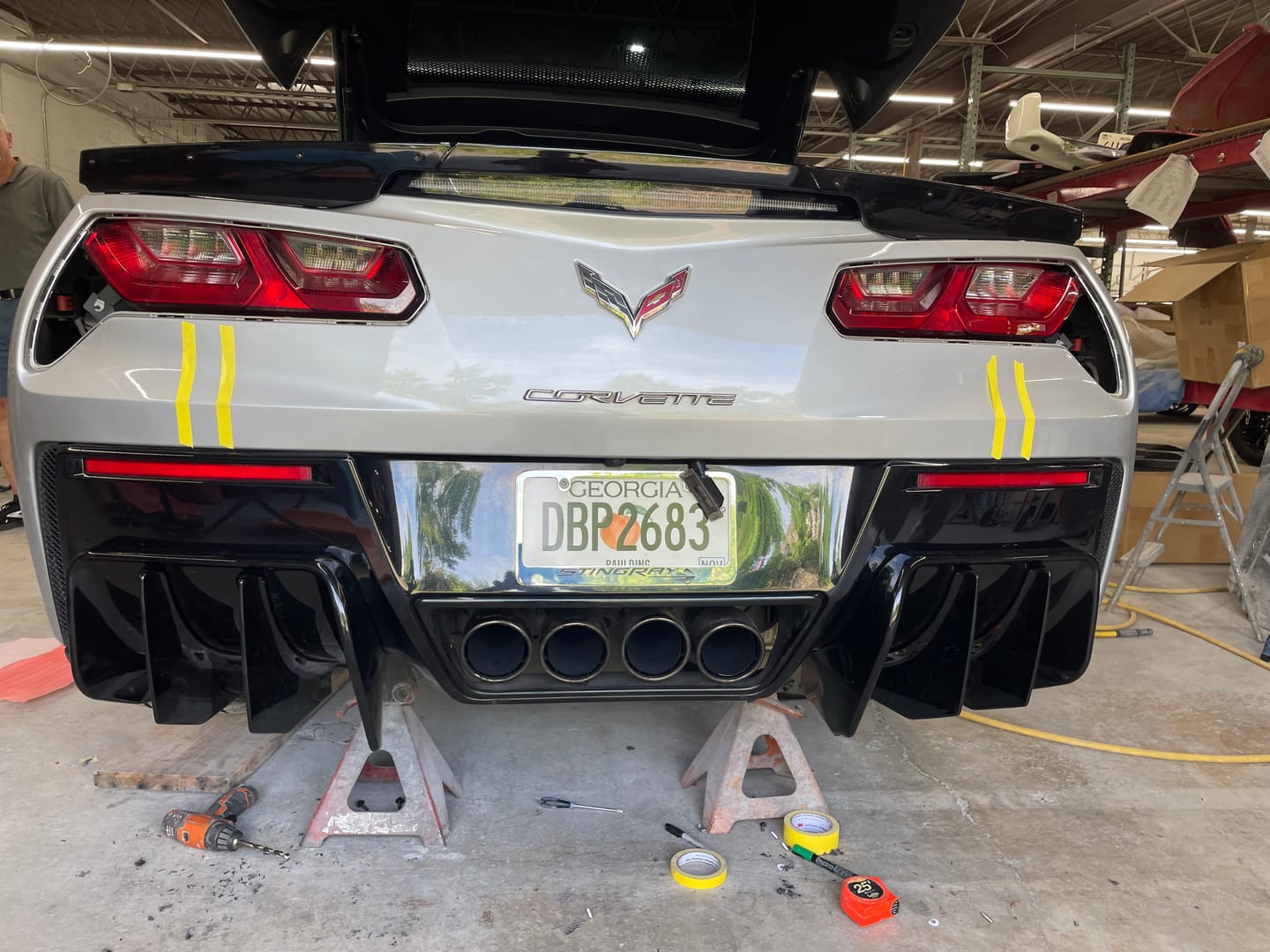 Customer photo review of Corvette C7 Add On Rear Bumper Diffuser
