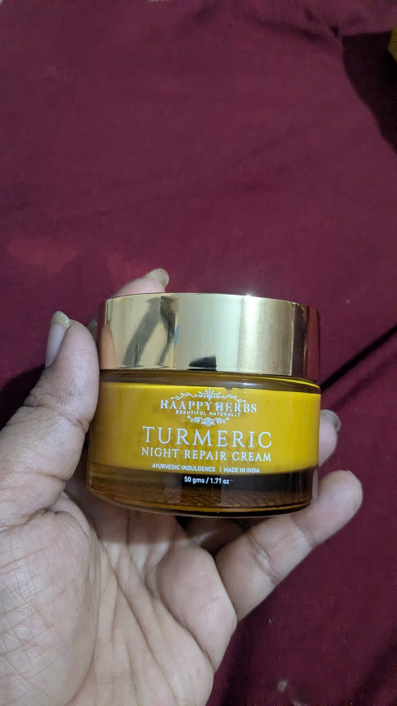 Customer photo review of Turmeric Night Repair Cream