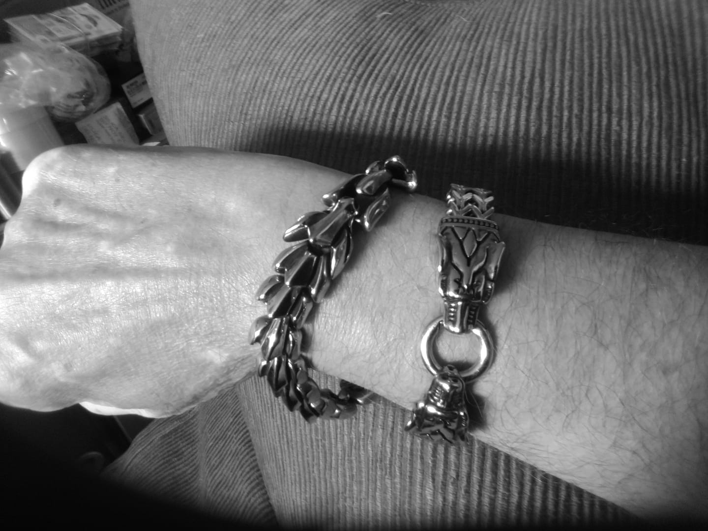 Customer photo review of The Midgard Serpent - Stainless Steel Bracelet