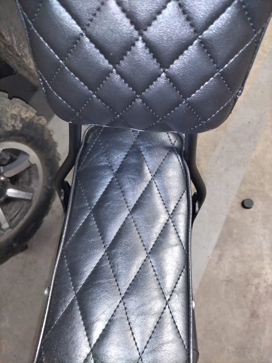 Customer photo review of Iron Born Blade 25" Sissy Bar for Harley Softail Street Bob Matte Black