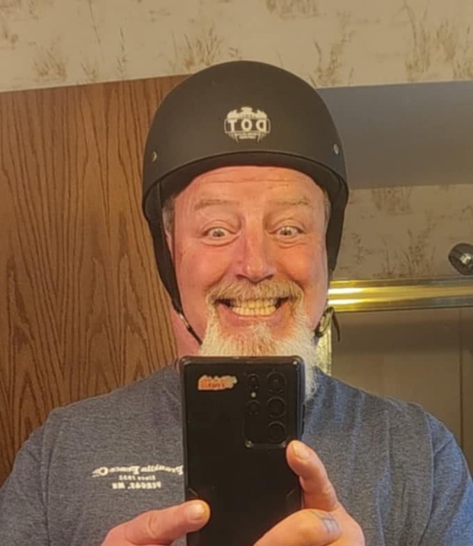 Customer photo review of Baseball Cap STYLE DOT Motorcycle Helmet