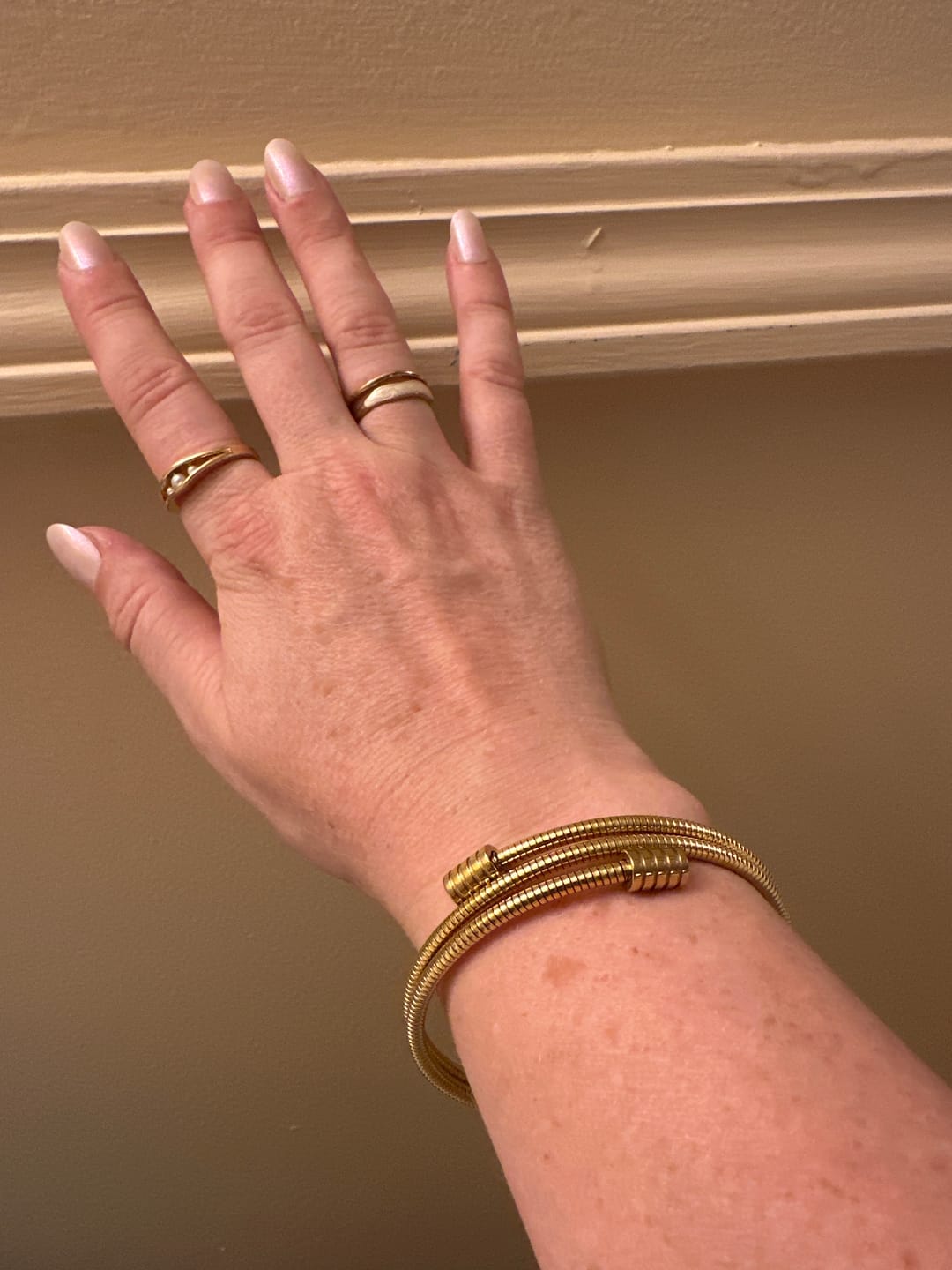 Customer photo review of Twisted Gold Bracelet