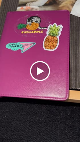 Customer video review of Pineapple Sticker
