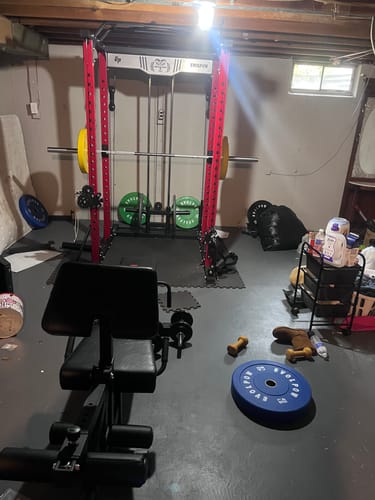 Customer photo review of EVOLPOW P3A Tank Upgraded All-in-One Power Rack Home Gym - Best Seller