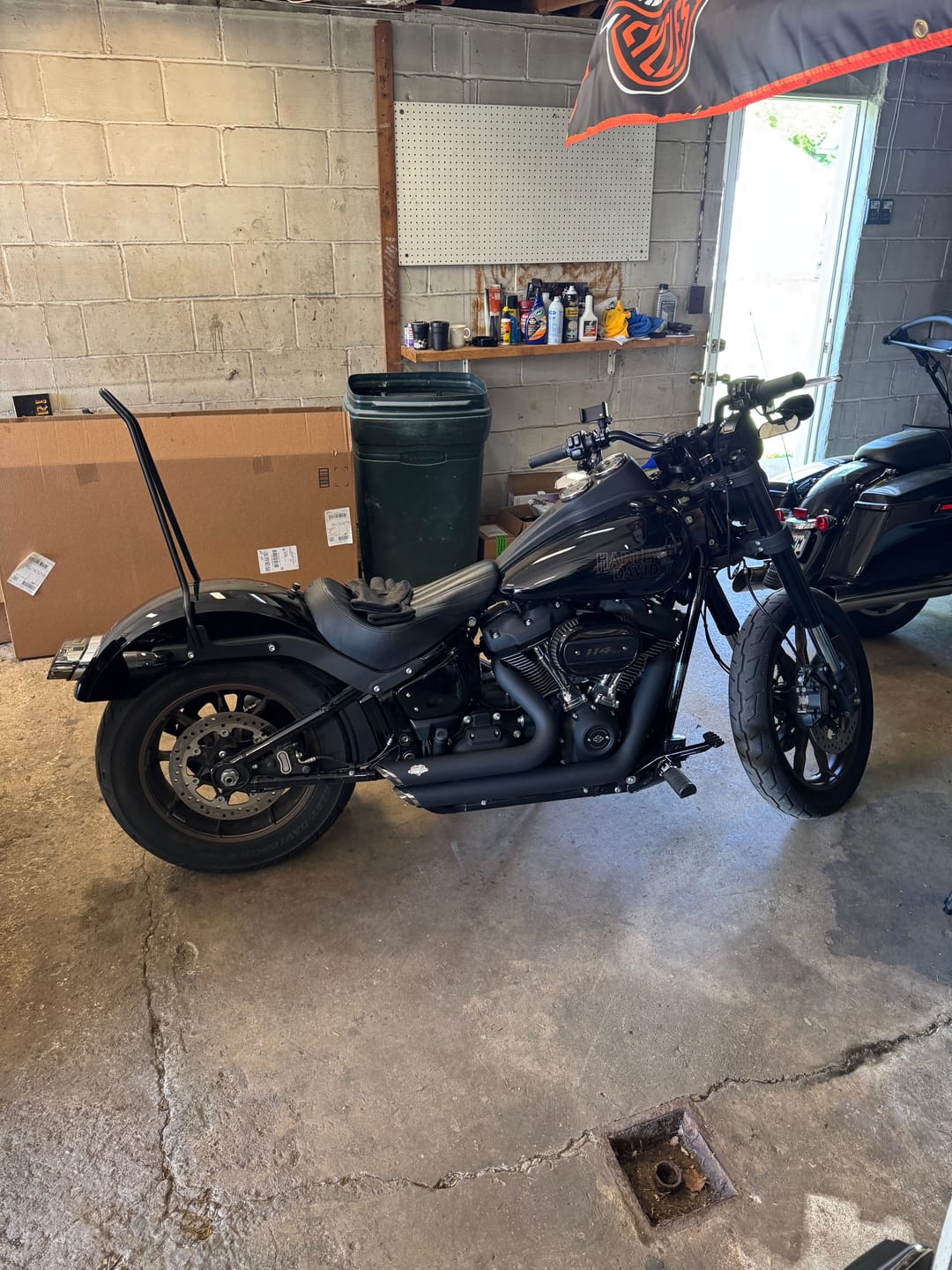 Customer photo review of Iron Born Blade 25" Sissy Bar for Harley Softail Low Rider S FXLRS Matte Black