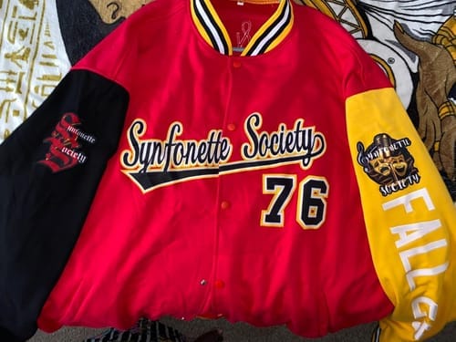 Customer photo review of Custom Black White-Gray Letterman Solider Classic Style Varsity Full-Snap Jacket