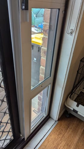 Customer photo review of Patio Pet Door Insert