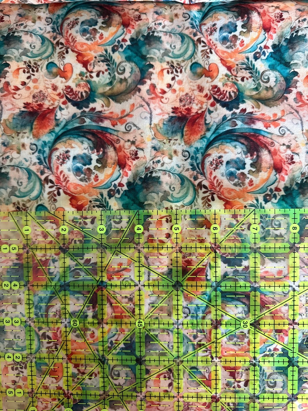 Customer photo review of Wild Watercolor Paisleys Pattern #2 Fabric