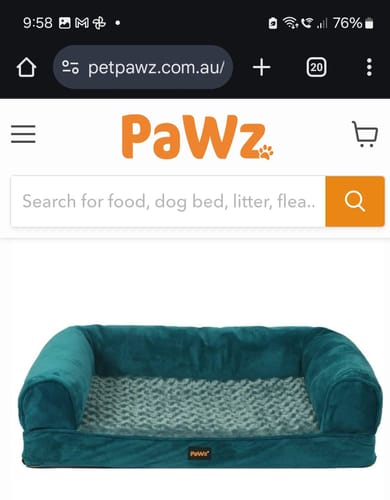 Customer photo review of PaWz Premium Memory Foam Pet Sofa Bed