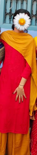 Customer photo review of Laila Red Ombre Long Rayon Kurta
