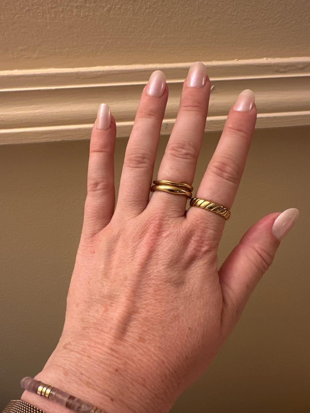 Customer photo review of Madison Wave Ring Set