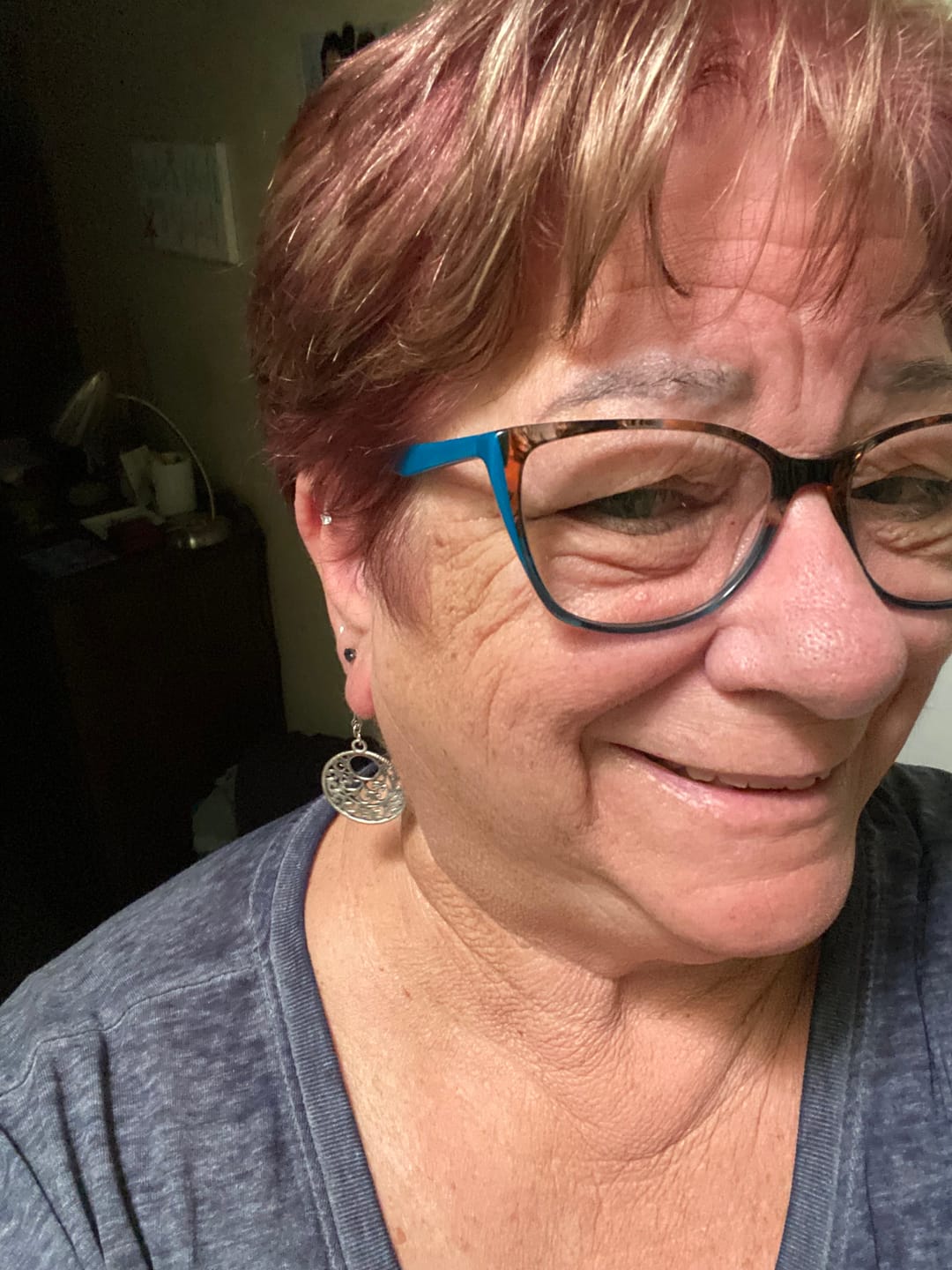 Customer photo review of Silver Bohemian Hoop Dangles Hypoallergenic Earrings for Sensitive Ears Made with Plastic Posts