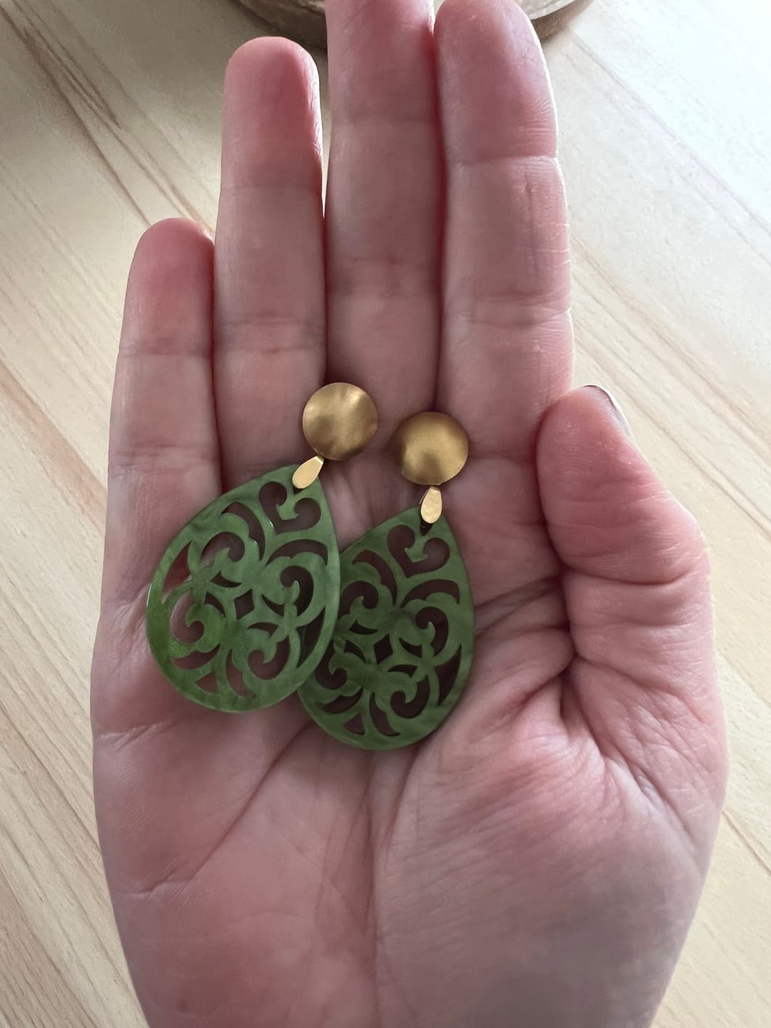 Customer photo review of Ohrring Marie grün