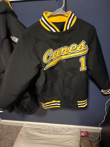 Customer photo review of Custom Black White-Gray Letterman Solider Classic Style Varsity Full-Snap Jacket