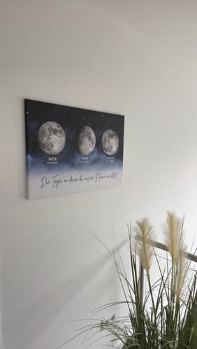 Customer photo review of Personalisierte Leinwand "Die Tage, an denen ihr unsere Eltern wurdet"