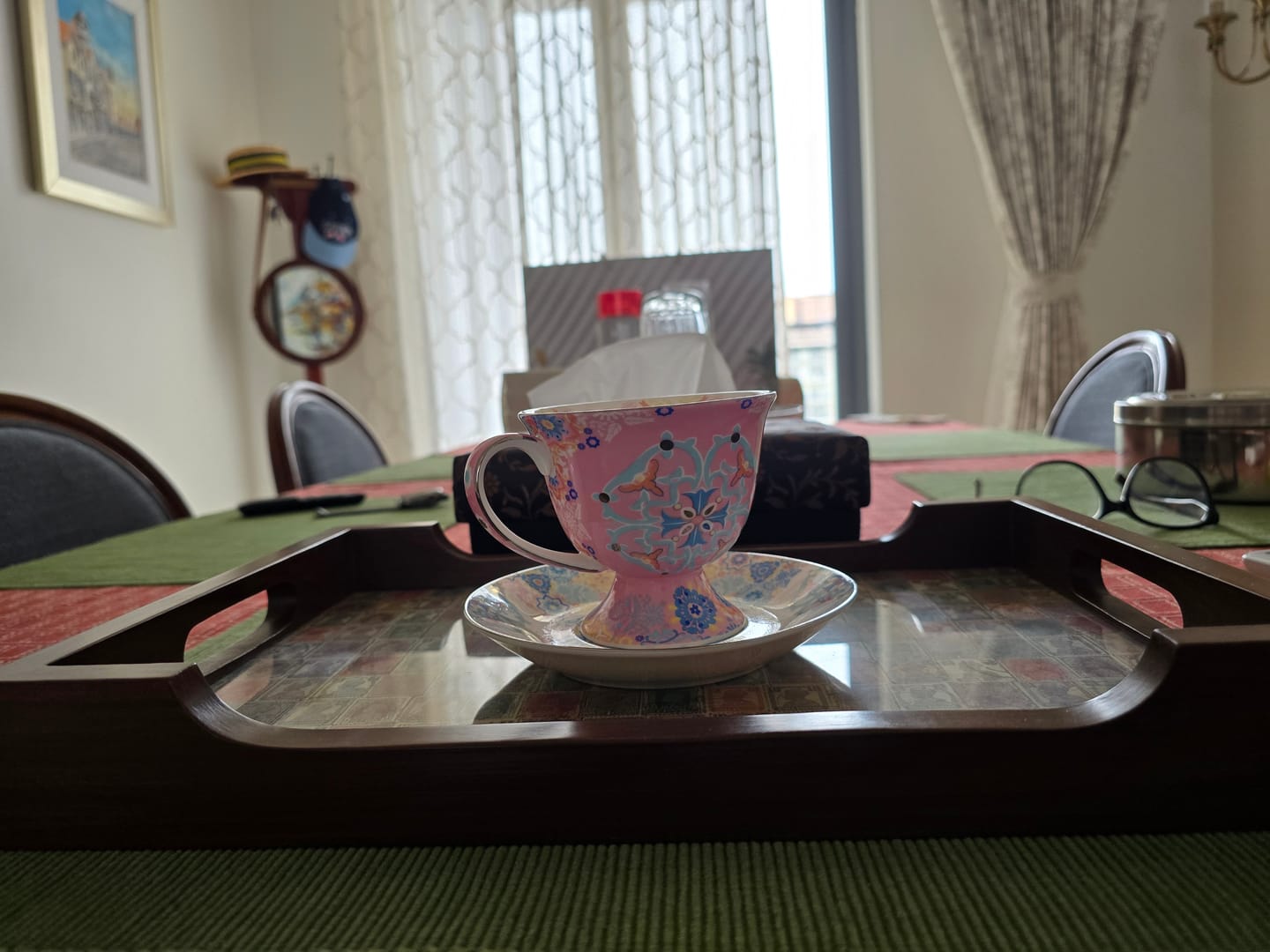 Customer photo review of Teak Wood Serving Tray - British-India Stamps
