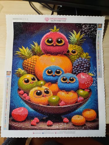 Customer photo review of 5D Diamond Painting – Fluffy Fruit Basket