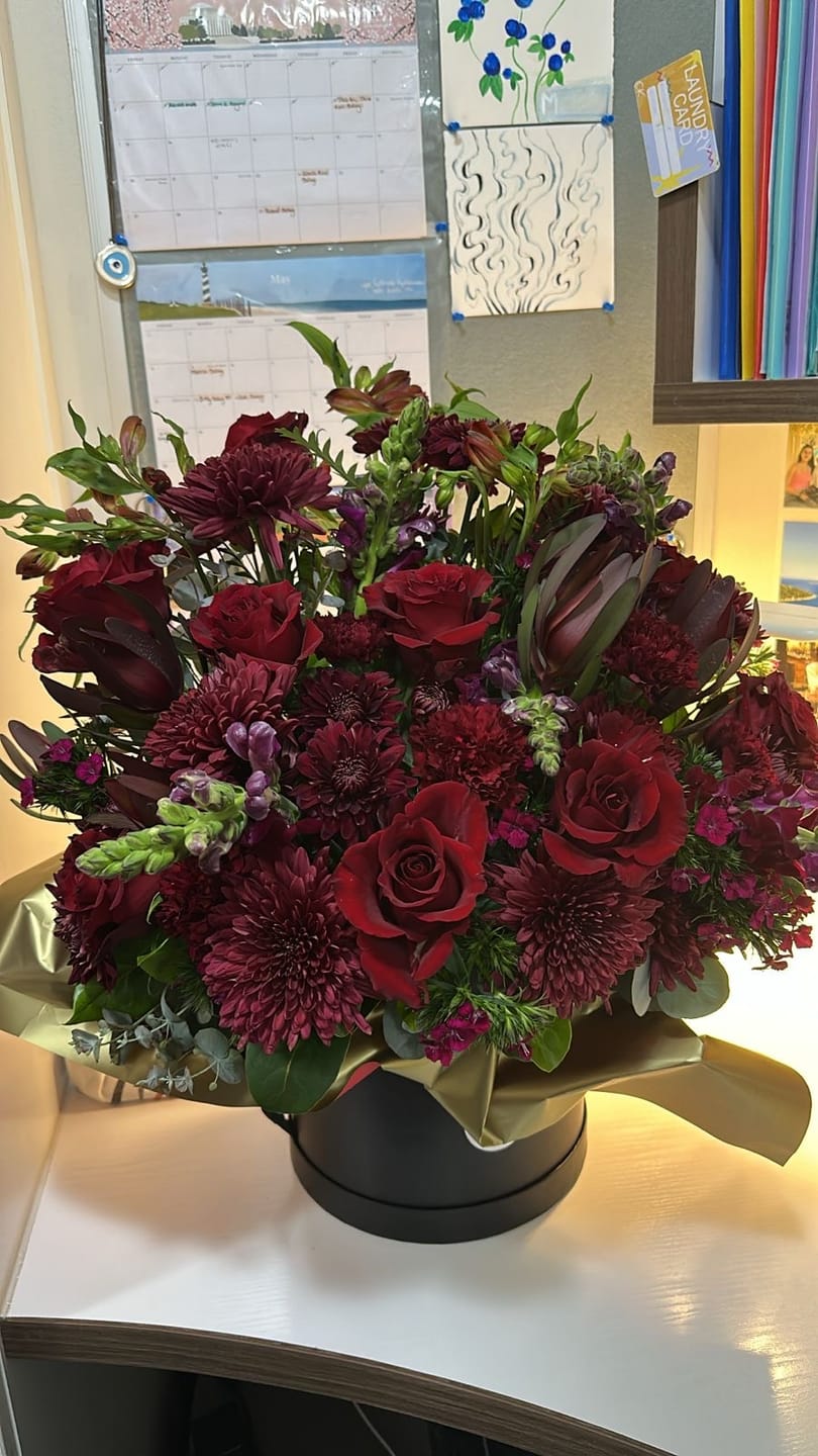 Customer photo review of Modern Hatbox arrangement