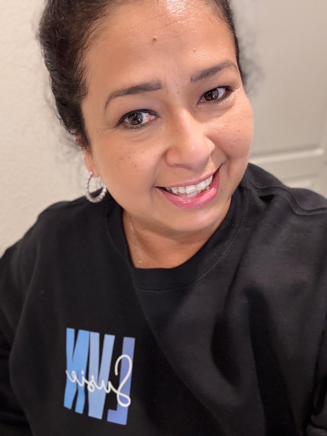 Customer photo review of Personalized Sweatshirt | Blue or Pink Certifications