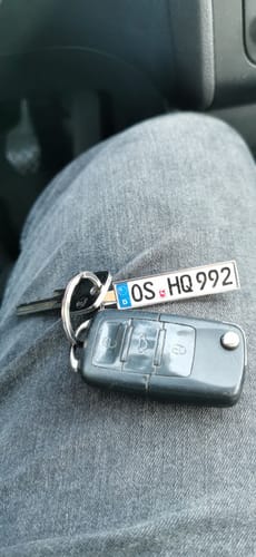 Customer photo review of Kennzeichen Schlüsselanhänger Mini Nummernschild Metall