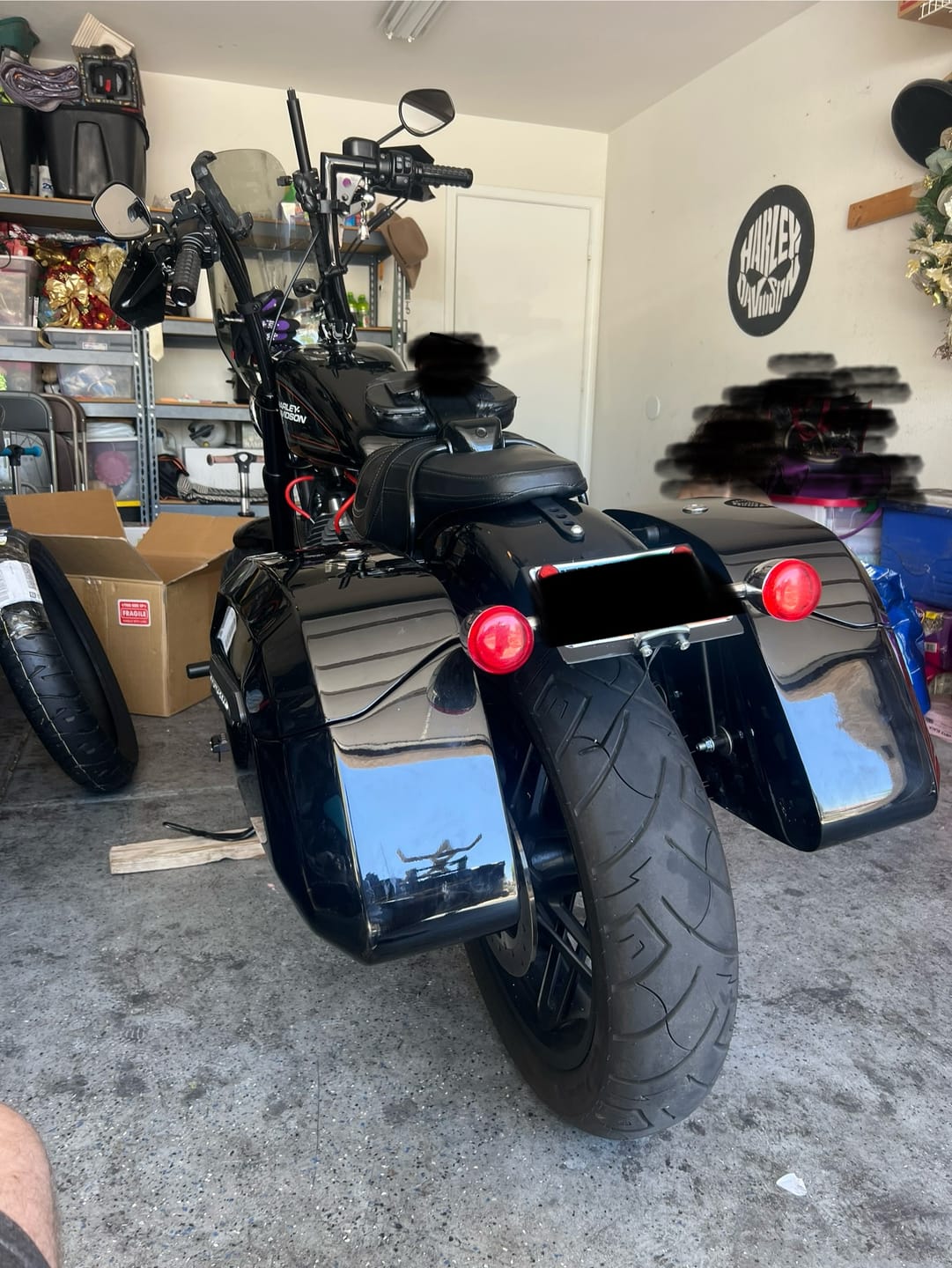 Customer photo review of Viking License Plate and Turn Signal Relocation Kit For Harley Sportster (Side Mount Licence Plate)