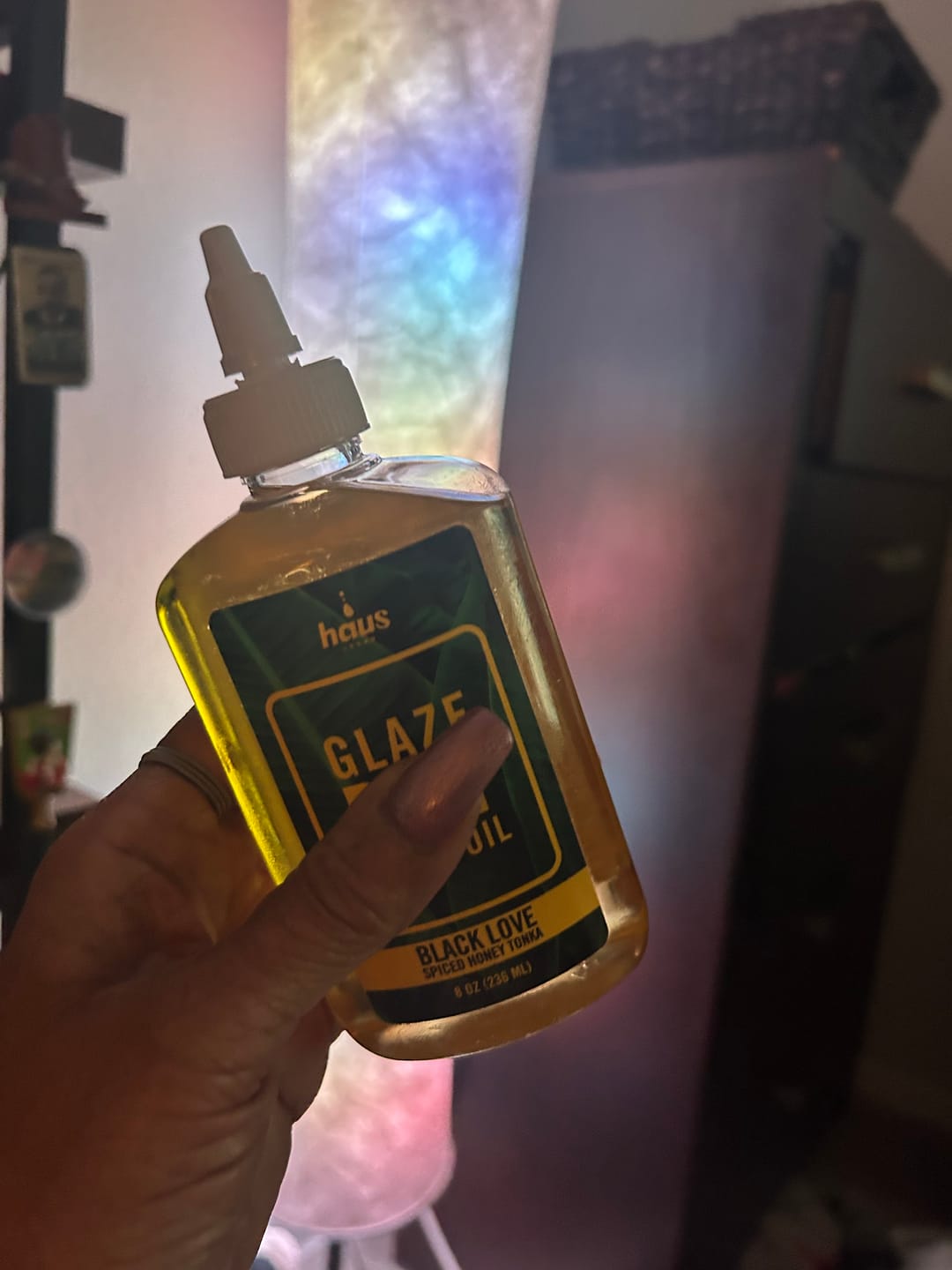 Customer photo review of BLACK LOVE GLAZE DRY BODY OIL | SPICED HONEY TONKA