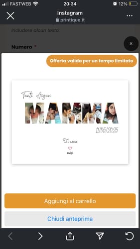 Customer photo review of Buona festa – Poster Personalizzato