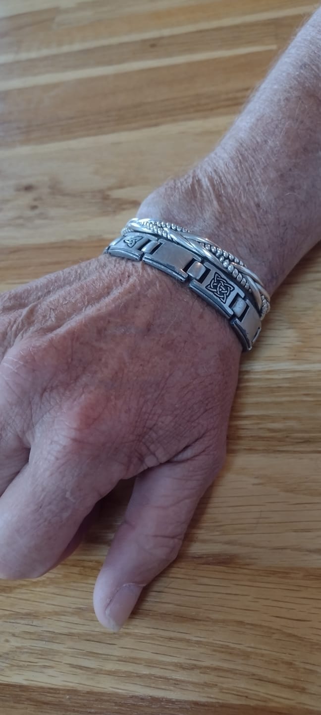 Customer photo review of Buddha Stones Viking Style Twisted Braided Pattern Copper Balance Bracelet