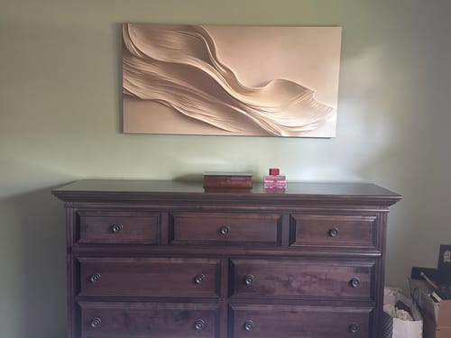 Customer photo review of Beige Abstract Minimalist Wall Art
