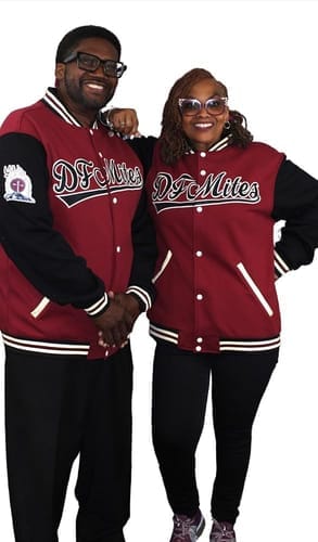 Customer photo review of Custom Black White-Black Raglan Sleeves Varsity Full-Snap Letterman Jacket