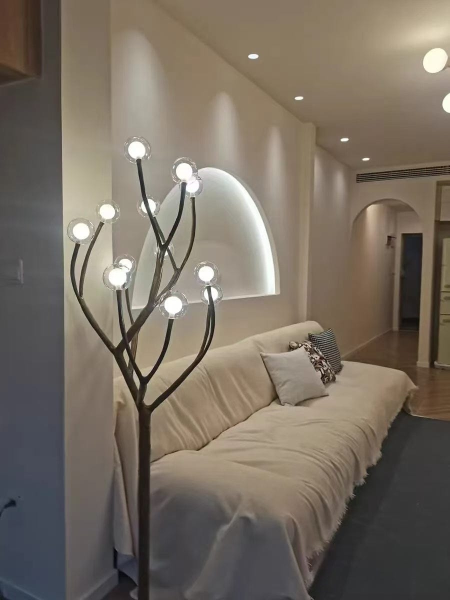 Customer photo review of Rustic Tree Branch Floor Lamp