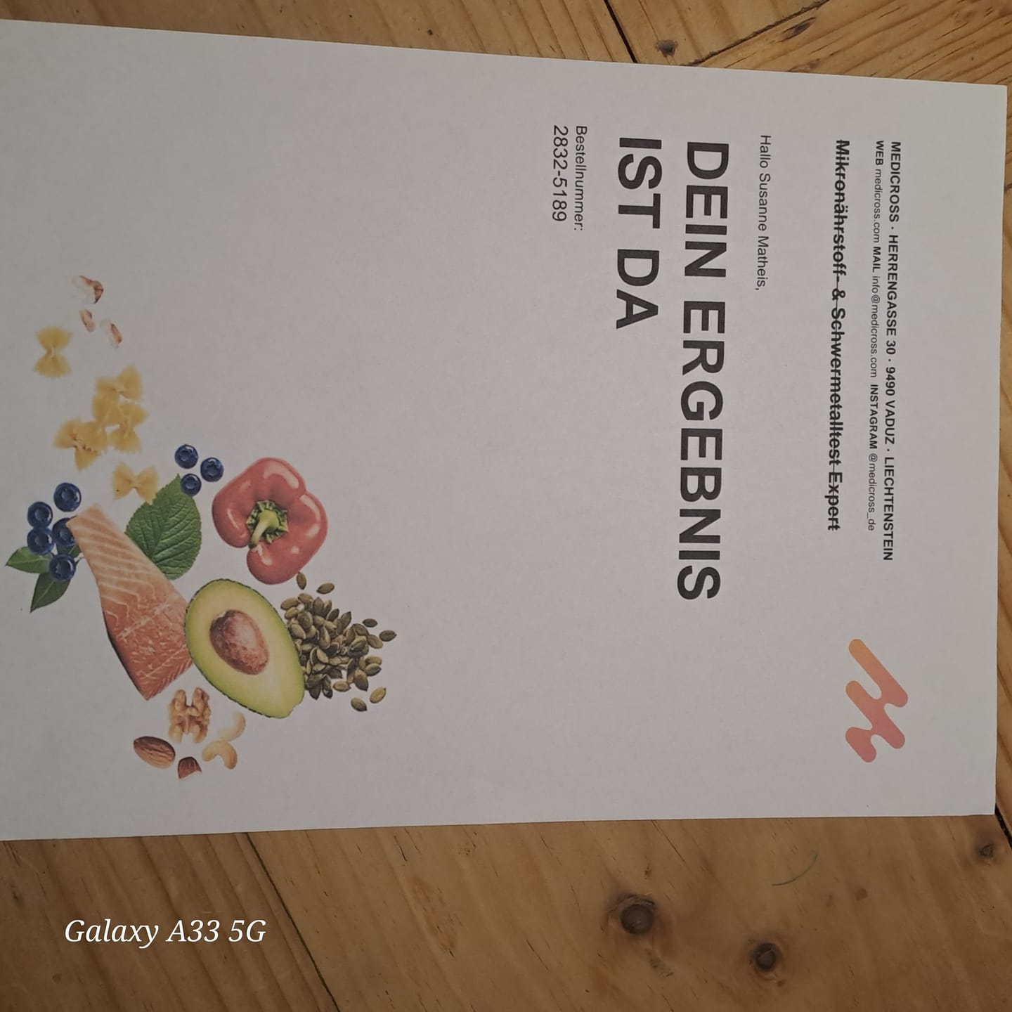 Customer photo review of Haaranalyse - Mikronährstoffe & Schwermetalle