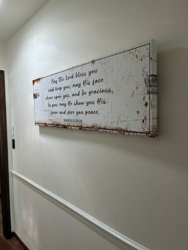 Customer photo review of Numbers 6:24-26 - May The Lord Bless You Sign
