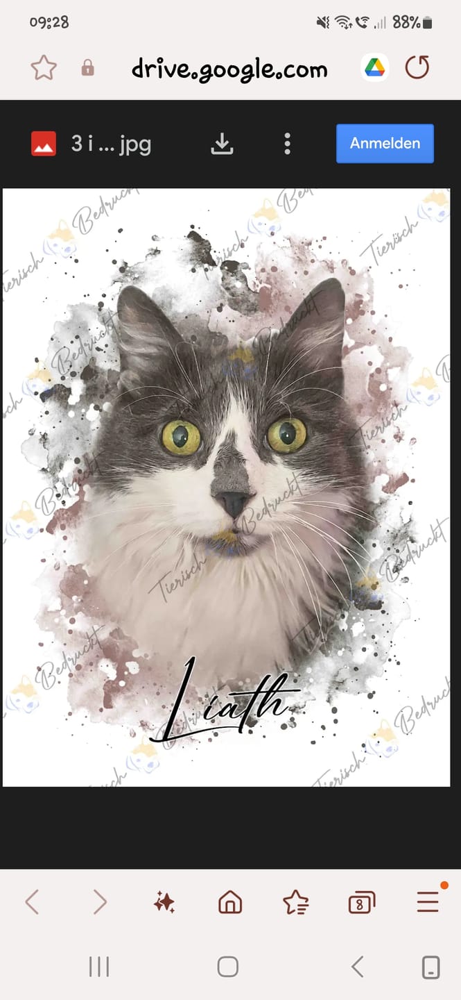 Customer photo review of Tierisches Wasserfarben Portrait