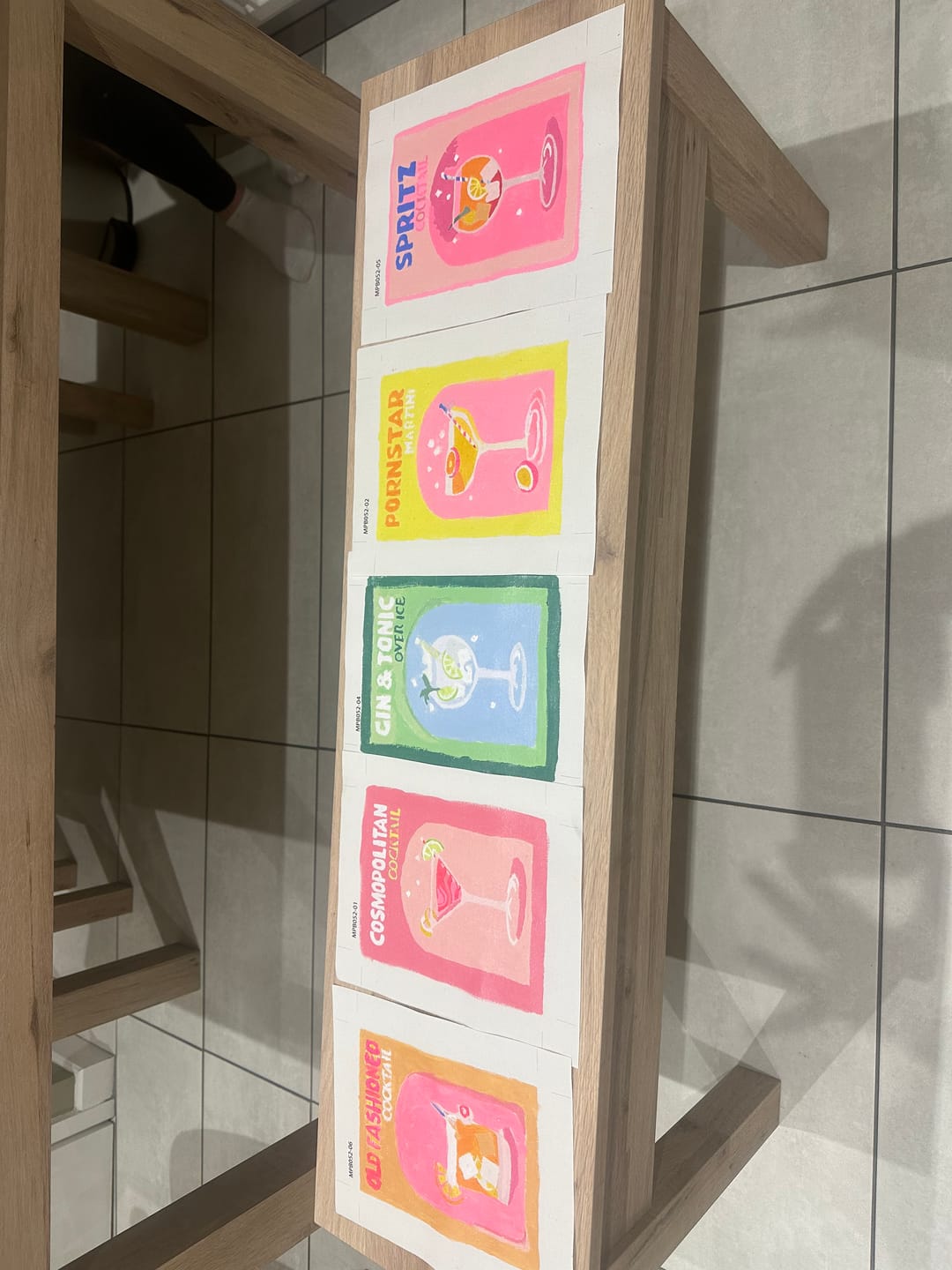 Customer photo review of 6 Mini Paintings - Colorful Cocktail Set