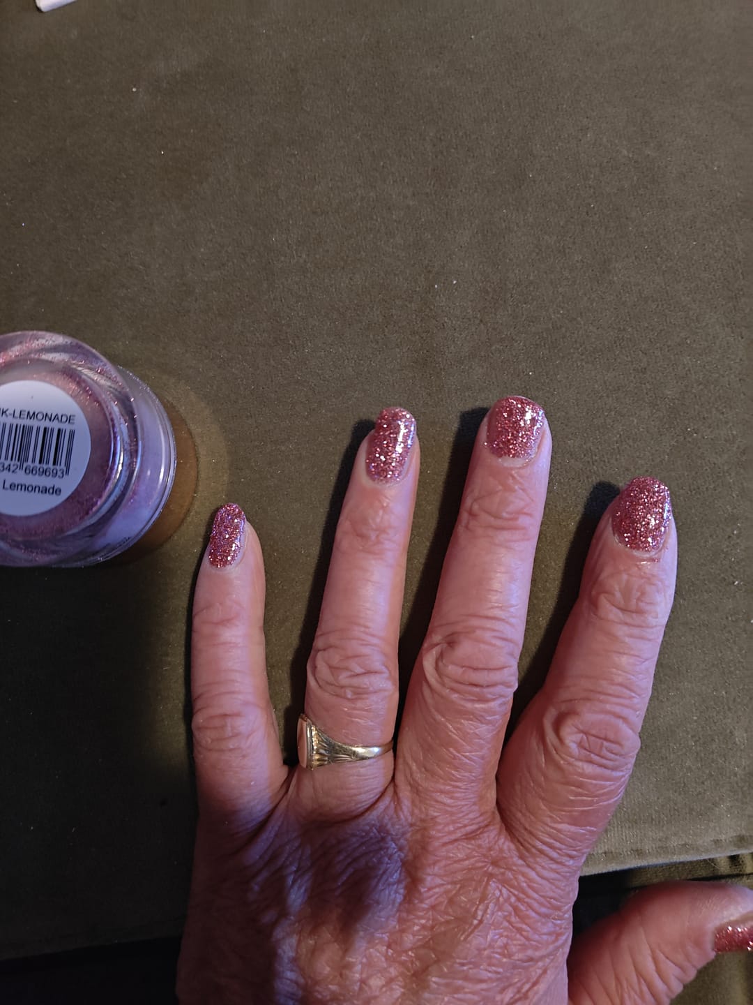 Customer photo review of Pink Lemonade Dipping Powder