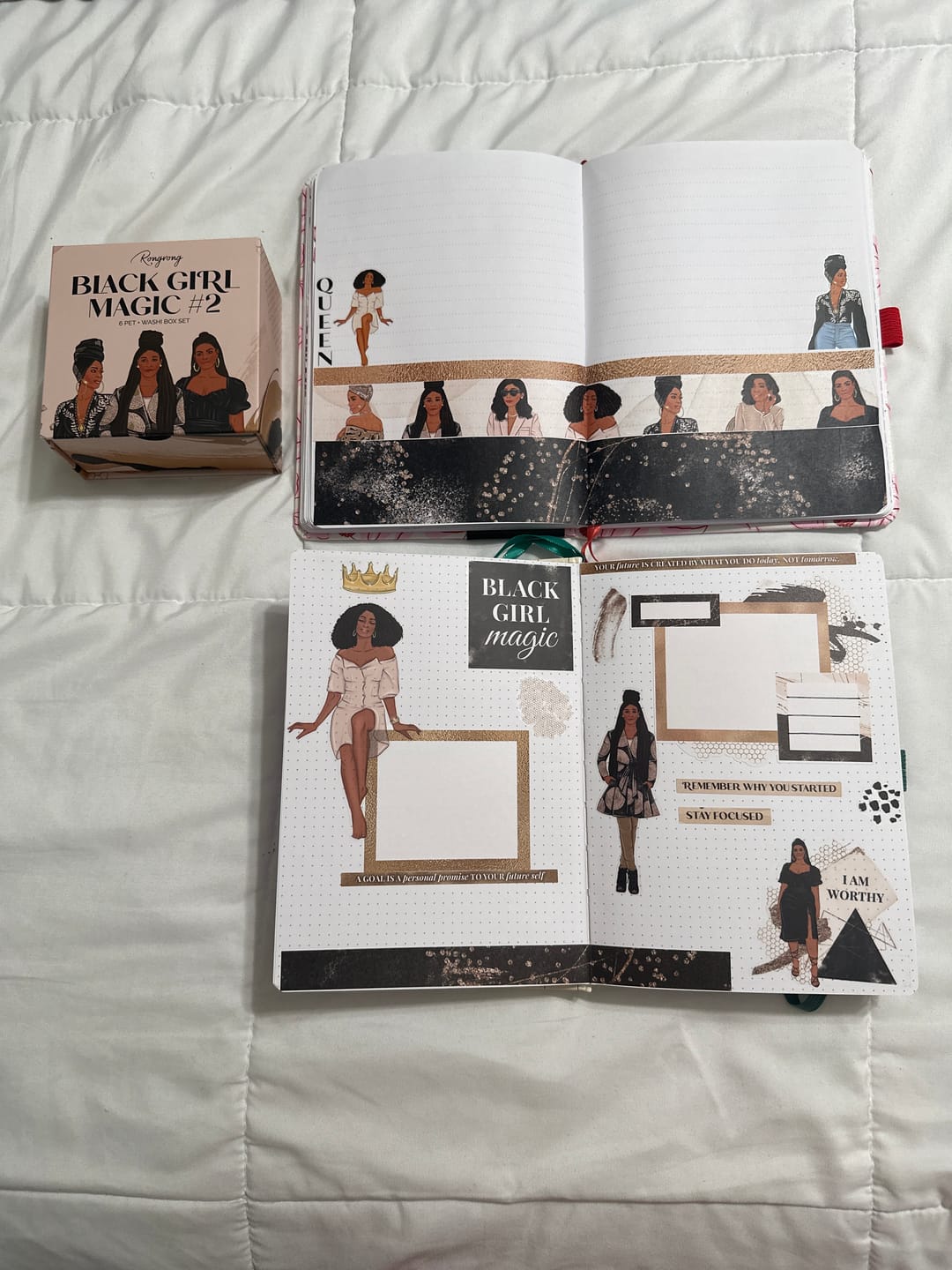 Customer photo review of Black Girl Magic #2 Pre-cut PET Tape + Washi Box Set