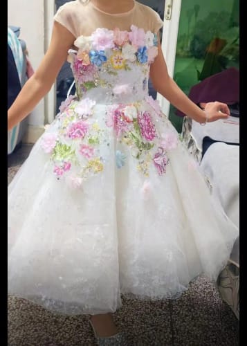 Customer photo review of Princess Applique Flowers Gown