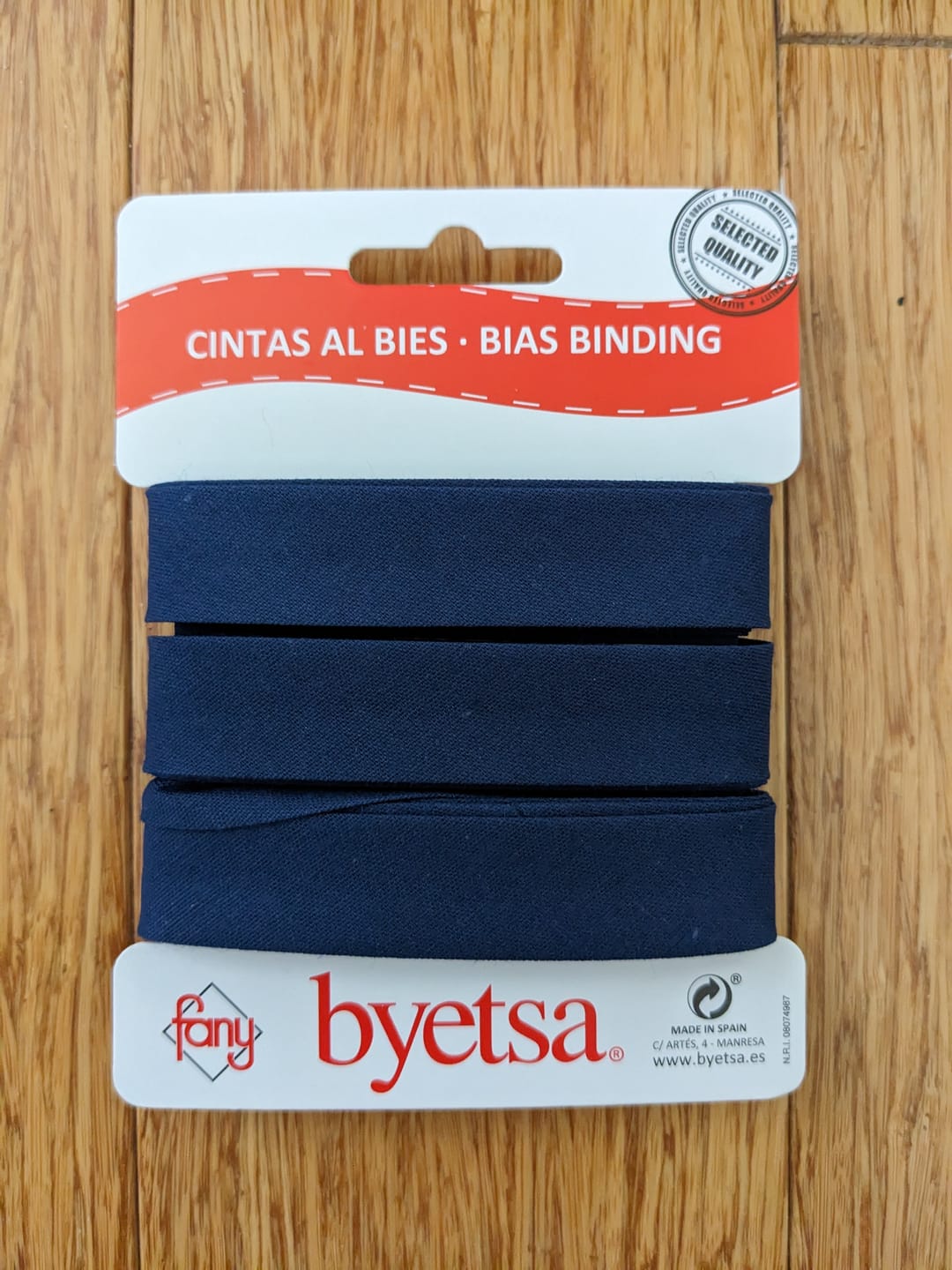Customer photo review of Plain Polycotton Bias Binding Tape - 5 metres