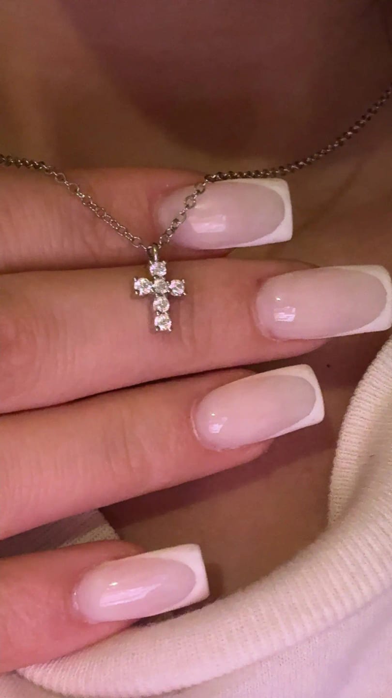 Customer photo review of Chloé Crystal Cross Pendant